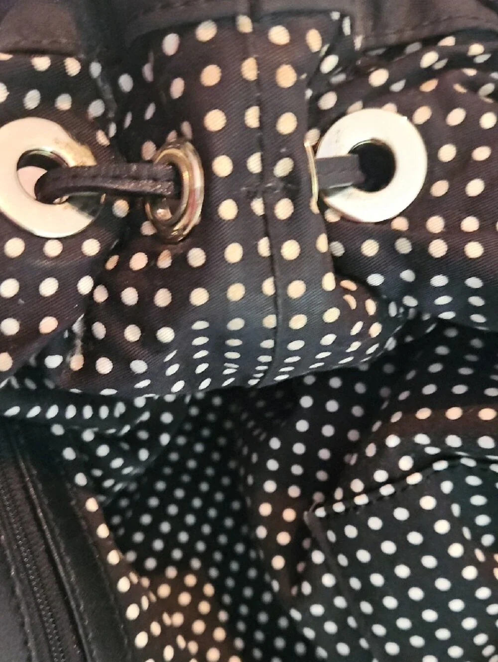 Kate Spade Lg Black Tote Handbag Or Shoulder bag with Leather Accents